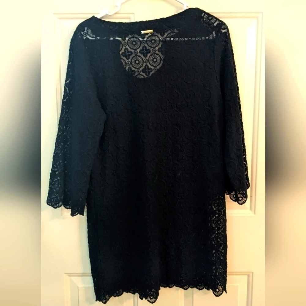 Laundry by Shelli Segal Long Sleeve Lace Overlay Mini Dress Size L, Coverup